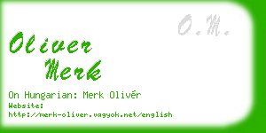 oliver merk business card